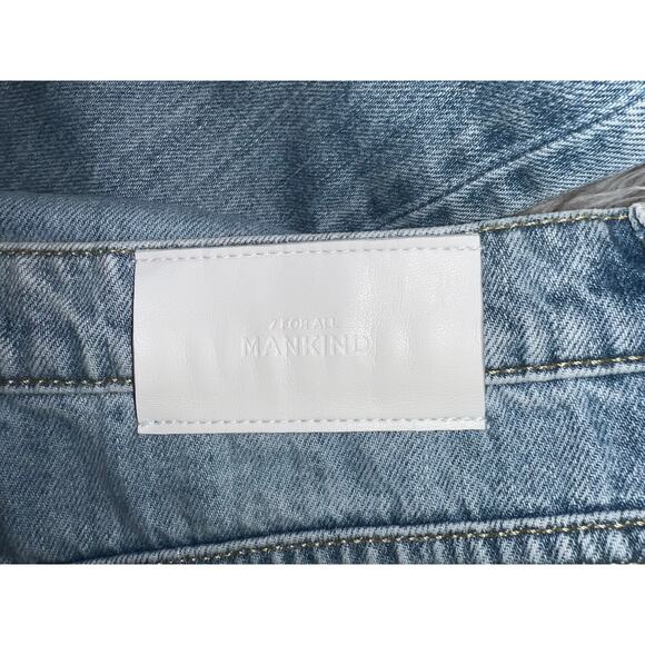 7 for all mankind easy slim blue jeans with heart  embroidered - Picture 9 of 16